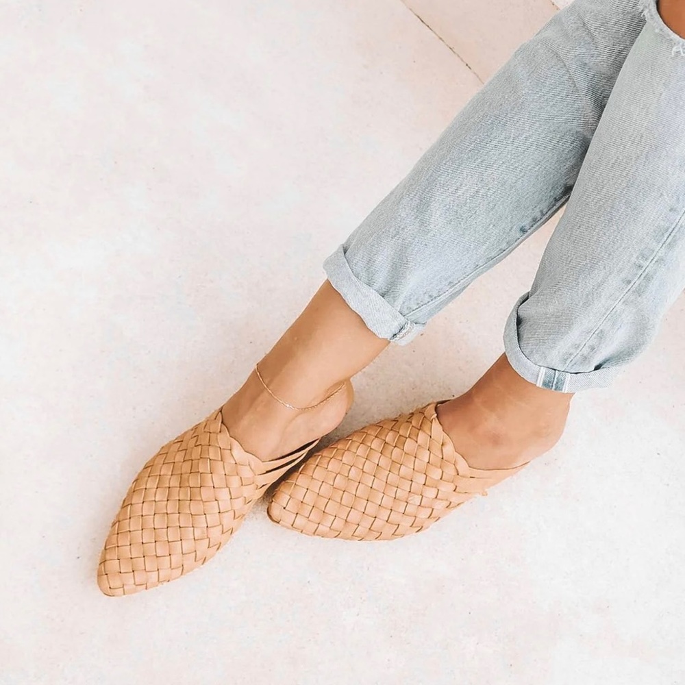 Liberté woven mule in cream